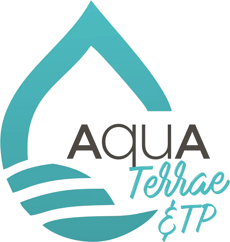 Logo de l'entreprise Aqua Terrae, entreprise de réalisation de piscines et de TP à Saint Denis la Chevasse